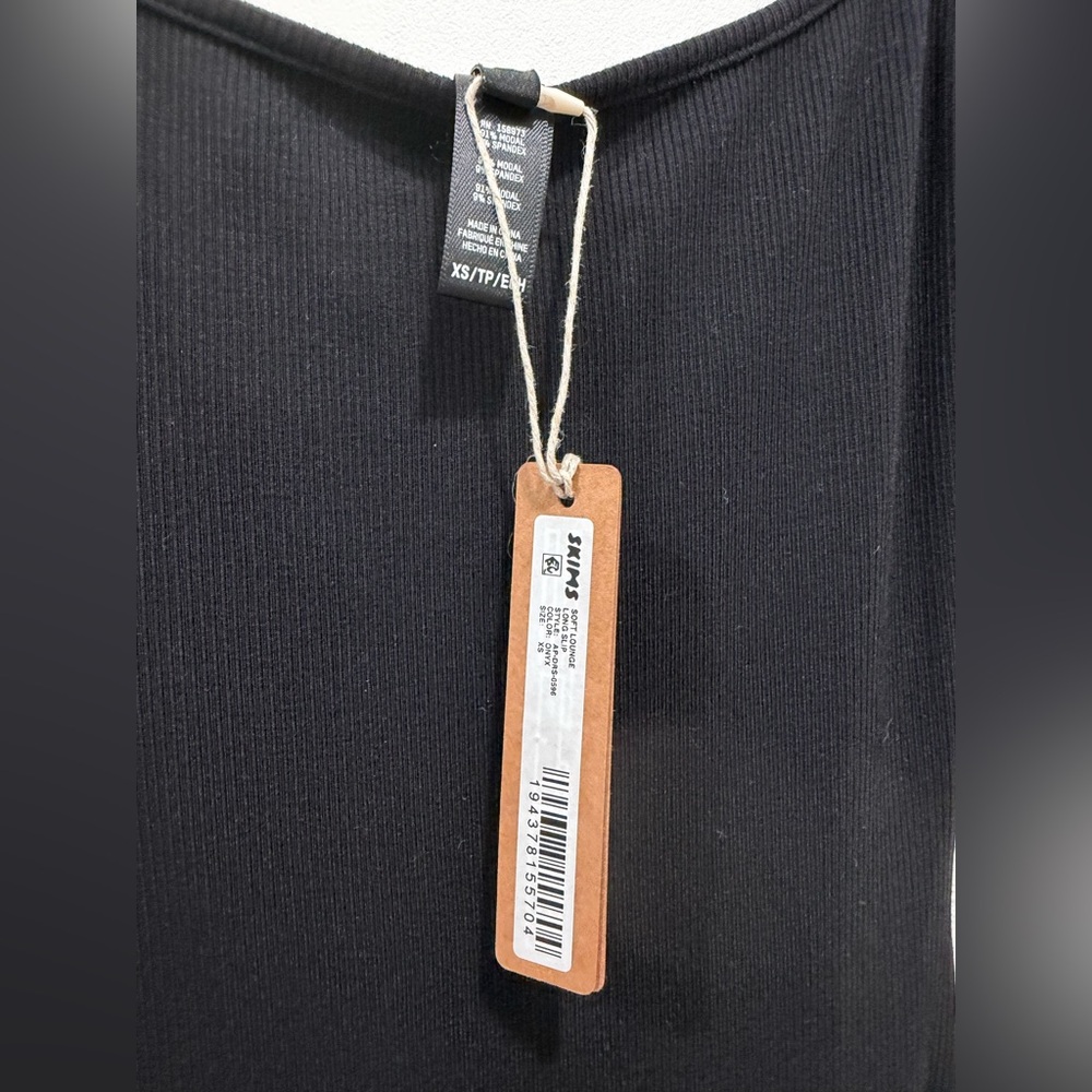 NEW SKIMS Soft Lounge Long Slip Dress- Onyx (Size XS) - Picture 5 of 6